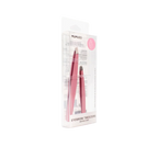 Augenbrauenpinzetten-Set aus Edelstahl für präzises Augenbrauenzupfen (Rosa)