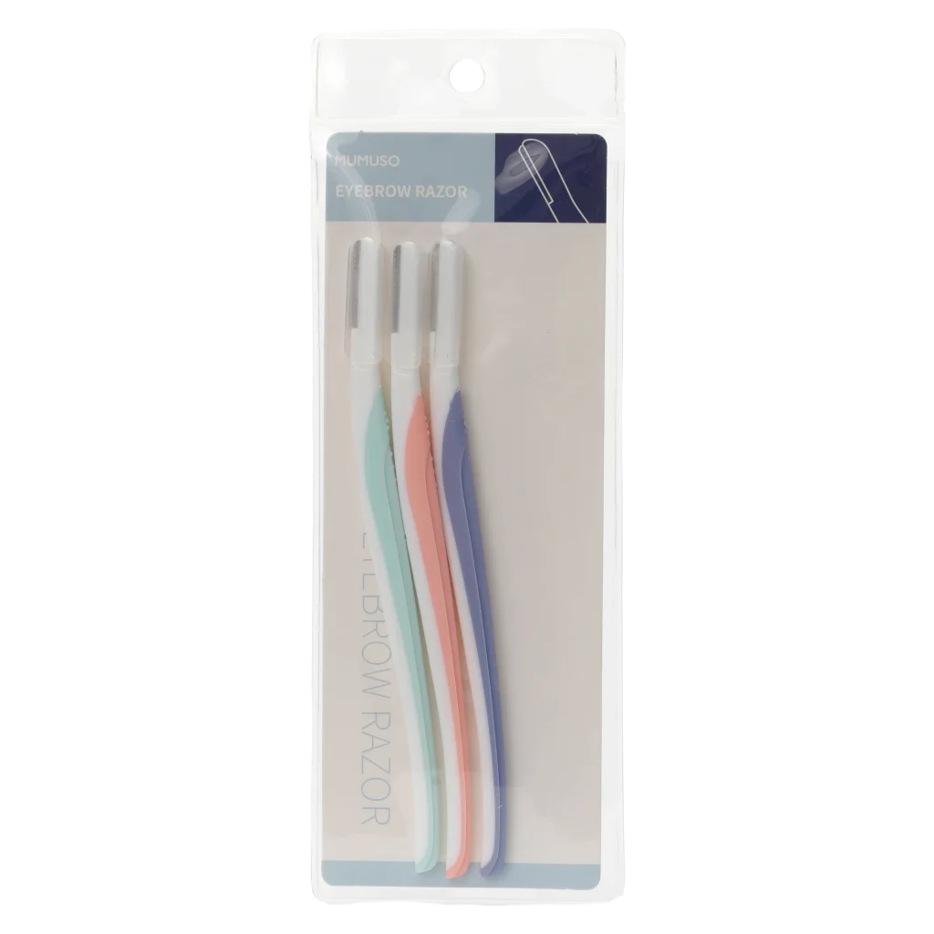 3er-Pack Augenbrauenrasierer mit Präzisionsschutz (Mint/Rosa/Blau)