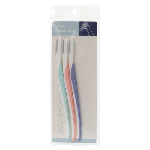 3er-Pack Augenbrauenrasierer mit Präzisionsschutz (Mint/Rosa/Blau)
