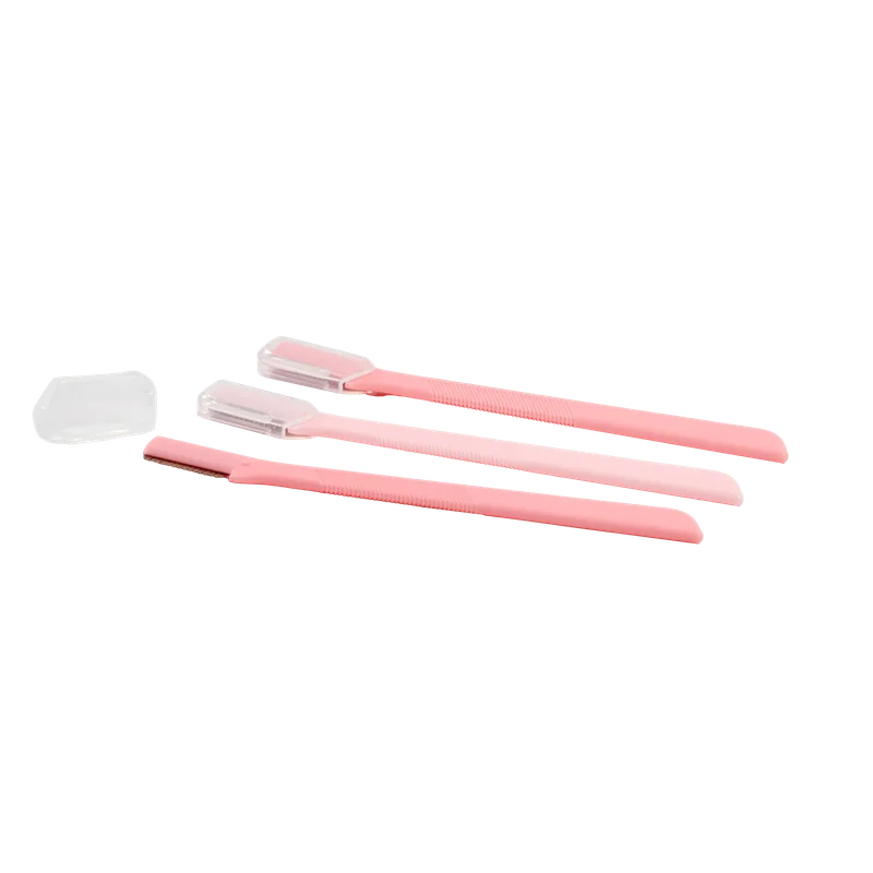 3er-Pack Augenbrauenrasierer für präzise Pflege (Rosa/Grau)