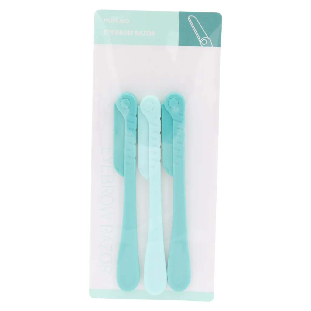 3er-Pack Augenbrauenrasierer mit Präzisionsabdeckung (Mint/Weiß)