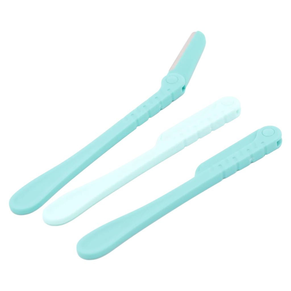 3er-Pack Augenbrauenrasierer mit Präzisionsabdeckung (Mint/Weiß)