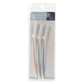 3er-Pack Augenbrauenrasierer mit Präzisionsschutz für Augenbrauenstyling (Beige/Grau/Rosa)