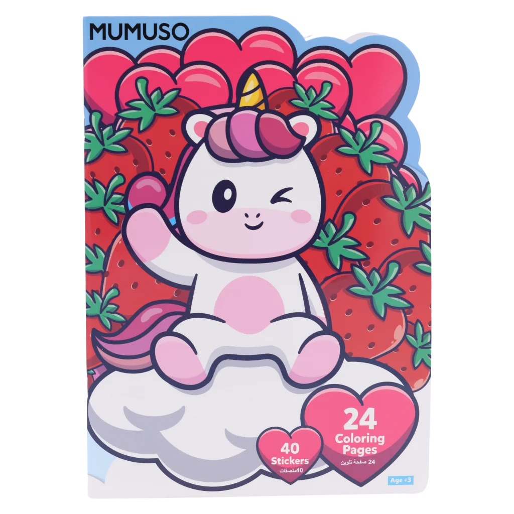 Ausmalbuch für Kinder mit Einhorn-Design, 24 Seiten und 40 Sticker (Mehrfarbig)