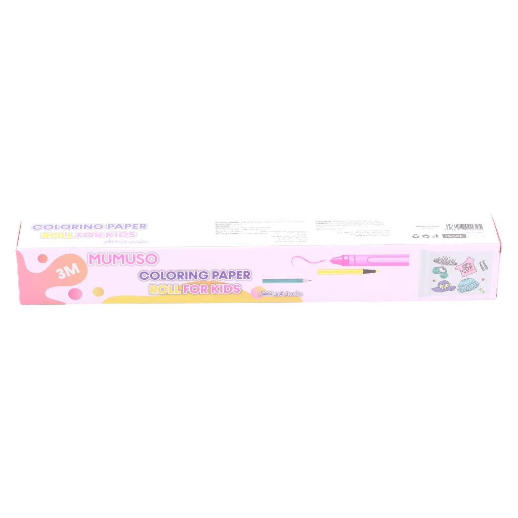 Ausmalrolle für Kinder, langes Bastelpapier (Weiß)