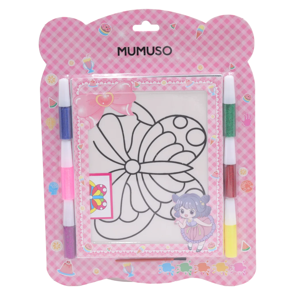 Ausmalset Schmetterling-Design mit Filzstiften für Kinder ab 3 Jahren (Mehrfarbig)