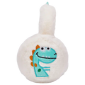 Weiche Kinder Ohrenschützer mit Dinosaurier-Design (Weiß)
