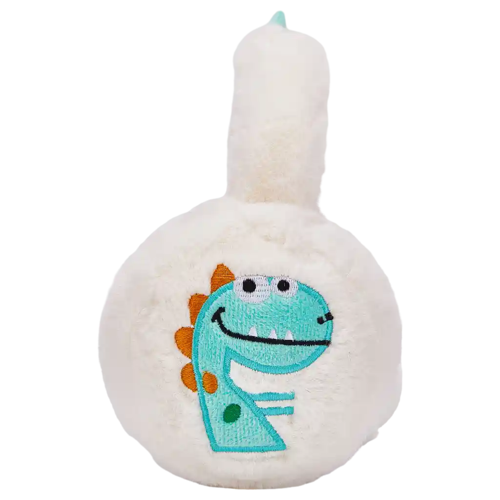 Weiche Kinder Ohrenschützer mit Dinosaurier-Design (Weiß)