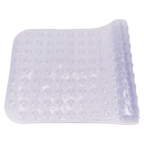 Rutschfeste Badematte aus PVC für Bad und Dusche (Transparent)