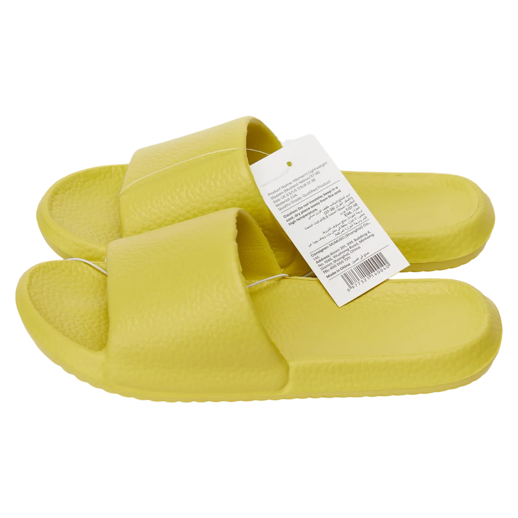 Badeslipper Damen aus EVA, Größe 37-38 (Mustard Yellow)