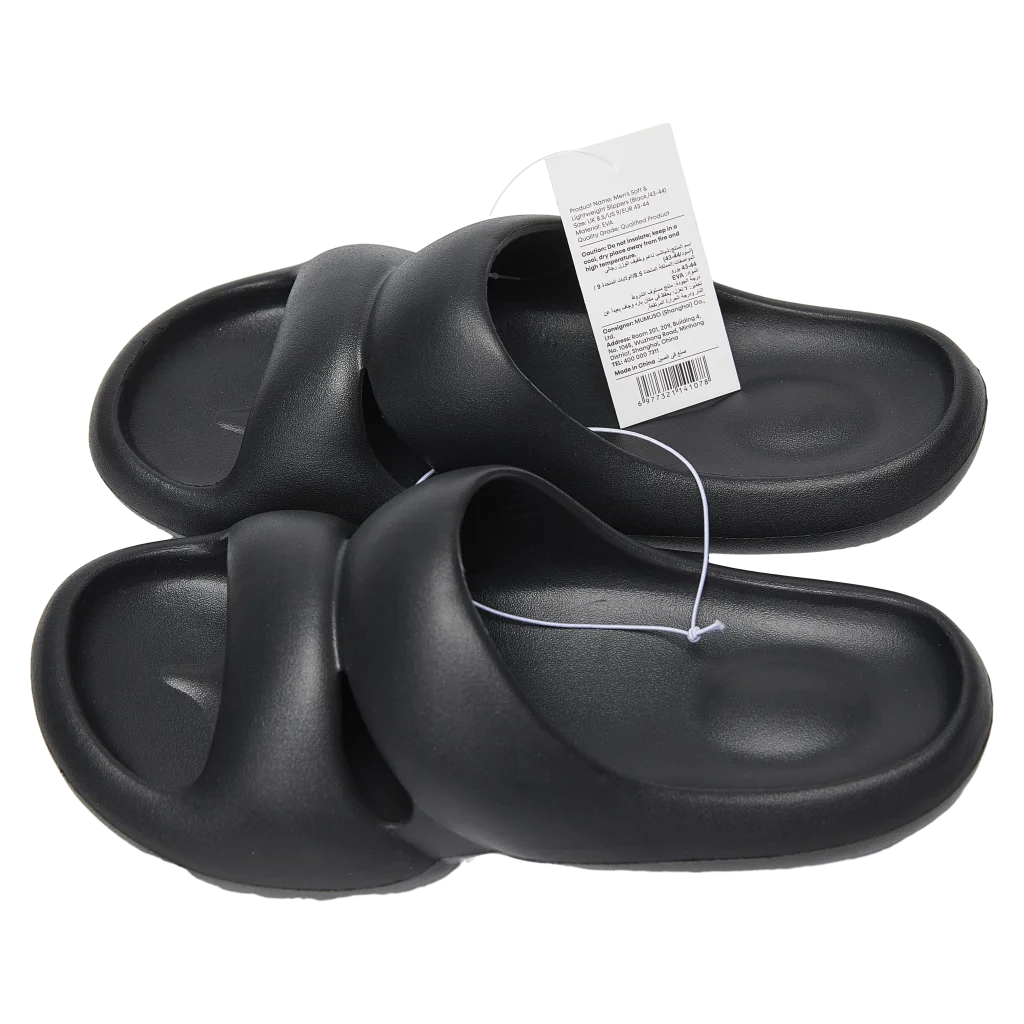 Badeslipper EVA für Herren, leicht und komfortabel (Schwarz)