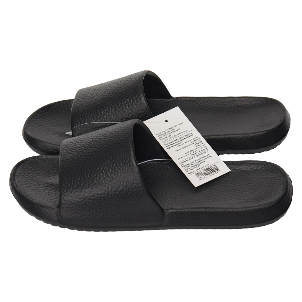 Leichte Badeslipper für Herren, Größe 41-42 (Schwarz)