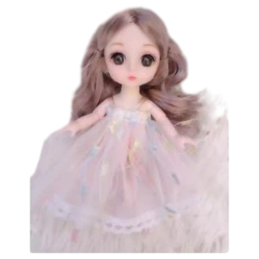 Ball-Jointed Doll aus PVC mit Schlüsselanhänger, 15 cm (Rosa)