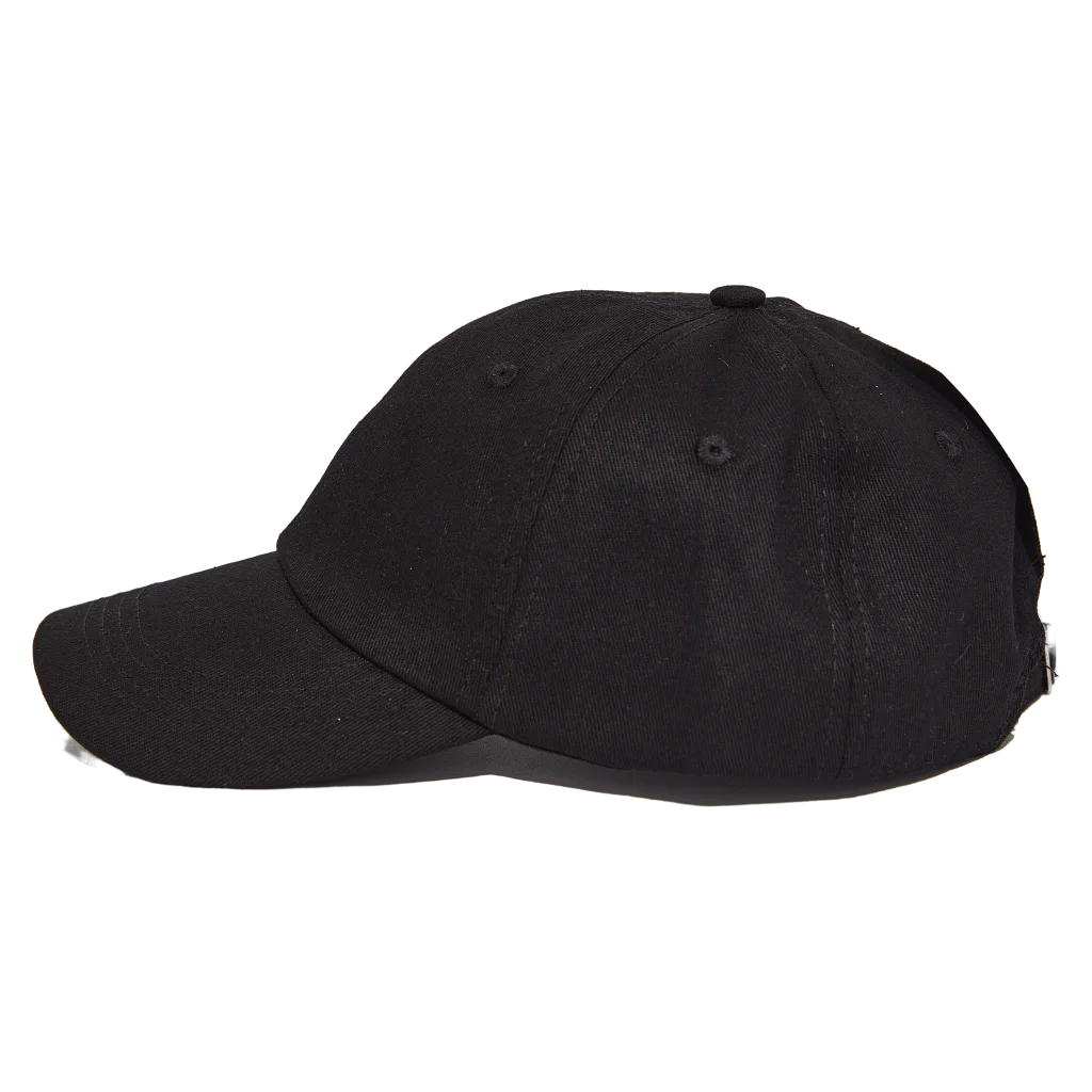 Baseball Cap für Erwachsene, klassisch verstellbar (Schwarz)