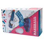Baseballspielzeug-Set aus PP mit Nilpferd-Design (Blau/Pink)