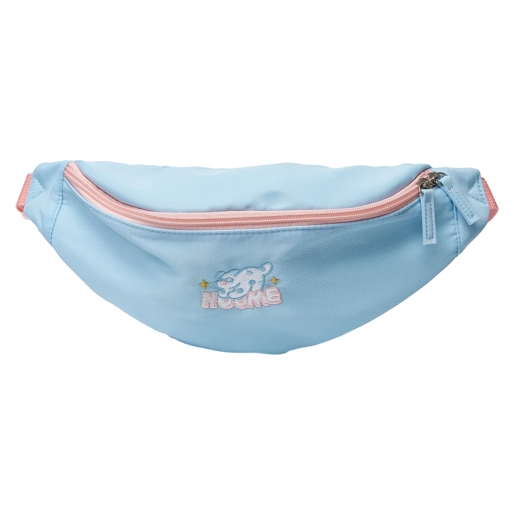 Bauchtasche aus Nylon mit Hund-Design (Blau)
