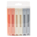 12-teiliges PP-Beutelverschluss Set für Lebensmittel (Grau/Creme/Rosa)