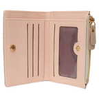 Bifold Geldbörse aus Kunstleder mit Rauten-Design (Khaki)