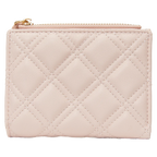 Bifold Geldbörse aus Kunstleder mit Rhombus-Design (Rosa)