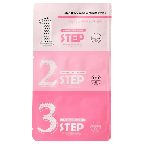 3-Stufen-Mitesserentferner Strips für die Nase (Rosa/Pink)