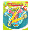 5-teiliges Boomerang-Set aus PP für Kinder (Gelb/Blau/Rosa)