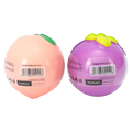 PU-Bouncy Ball für Kinder mit Mangosteen-/Pfirsich-Design (Lila/Rosa)