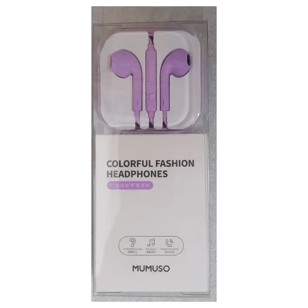 In-Ear Kopfhörer aus ABS und TPE (Lila) für Musik und Anrufe