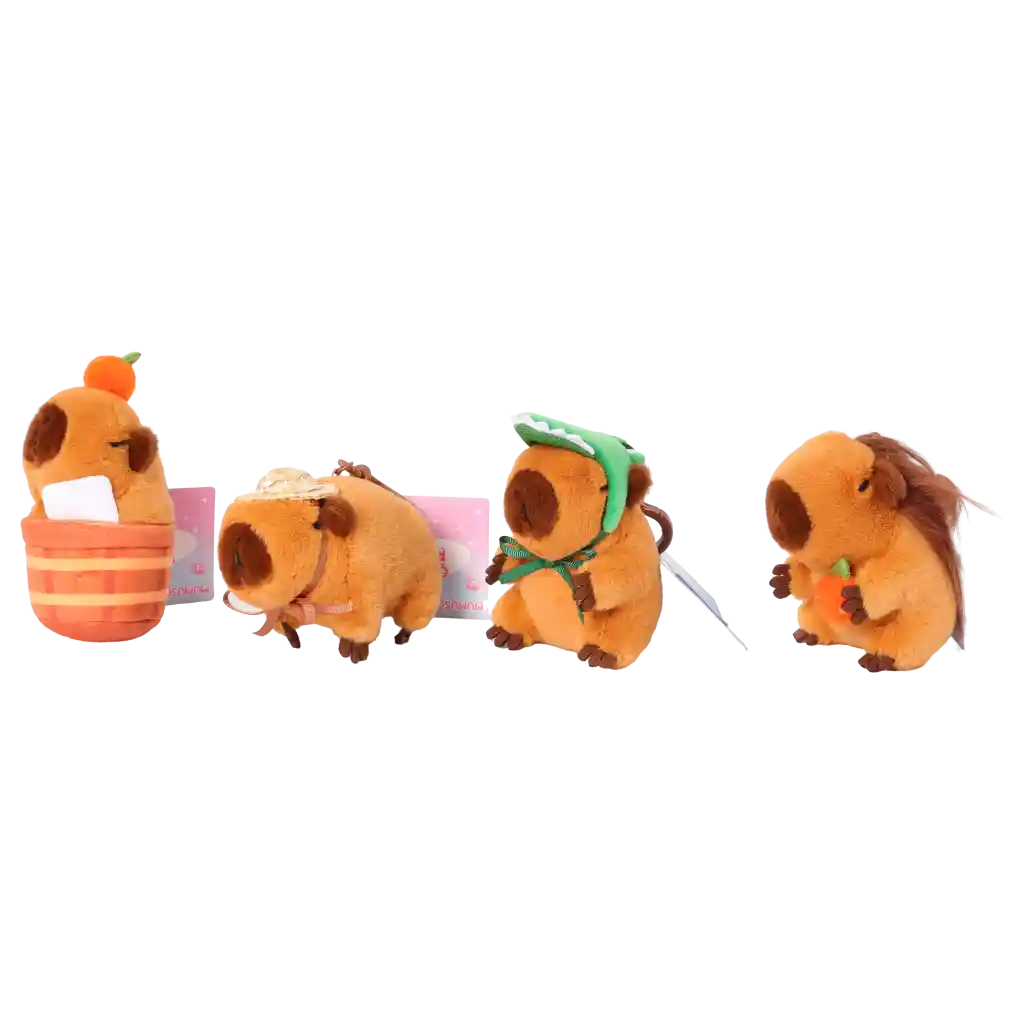 Plüsch-Anhänger mit Capybara-Design aus Polyester (Mehrfarbig)