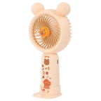 Tragbarer Handventilator aus Kunststoff mit Capybara-Design (Beige)