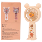 Tragbarer Handventilator aus Kunststoff mit Capybara-Design (Beige)