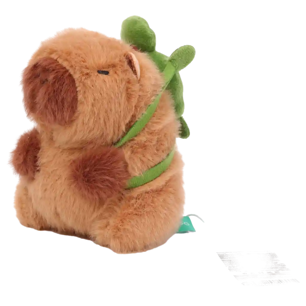 Plüsch Schlüsselanhänger mit Capybara-Design und Schildkröte (Mehrfarbig)