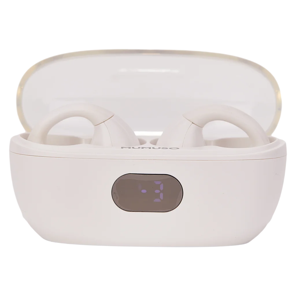Clip-On Bluetooth-Kopfhörer, kabellos mit Ohrbügel (Weiß)
