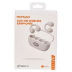 Clip-On Bluetooth-Kopfhörer, kabellos mit Ohrbügel (Weiß)
