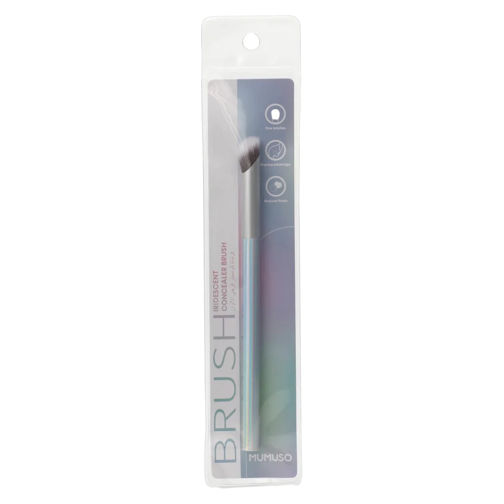 Concealer-Pinsel mit schimmerndem Design, Nylonborsten (Silber)