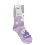 Crew-Socke Damen mit Space-Design (Lila)