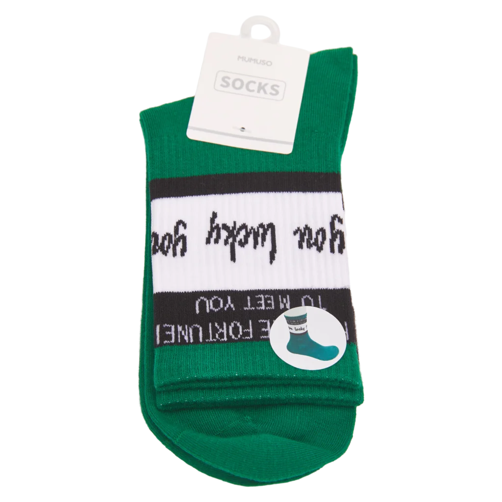 Crew Herrensocken aus Baumwolle, klassisch (Grün)