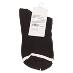 Crew Socken Damen aus Baumwolle mit Streifen-Design (Schwarz)