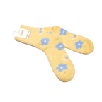 Crew Socken für Damen mit Blumen-Print (Gelb)