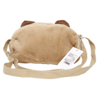 Weiche Crossbody-Umhängetasche mit Capybara-Design (Beige)