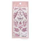 Crystal Sticker mit Engel-Flügel-Design und Foliendruck (Rosa/Flieder/Gold)