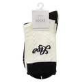 Damen Crew-Socken aus Baumwollmischung (Schwarz/Weiß)