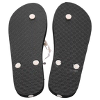Damen Flip-Flops aus Polyethylen mit Bären-Print (Schwarz)