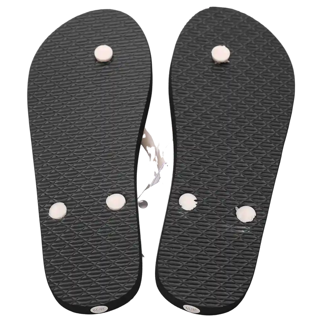 Damen Flip-Flops aus Polyethylen mit Bären-Print (Schwarz)