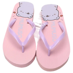 Damen Flip-Flops mit Bären-Design, Größe 40-41 (Rosa/Lila)