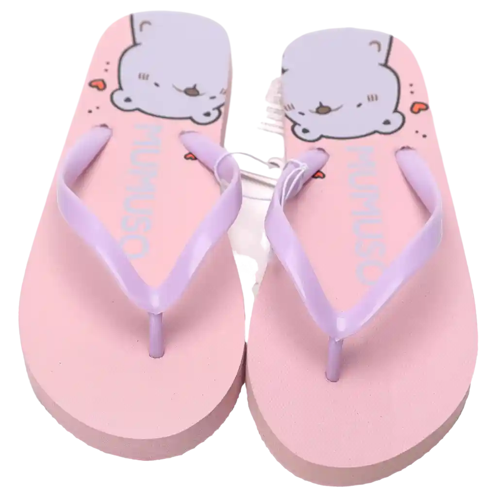 Damen Flip-Flops mit Bären-Design, Größe 40-41 (Rosa/Lila)