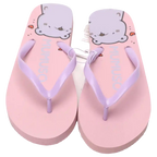 Damen Flip-Flops mit Bären-Design, Größe 40-41 (Rosa/Lila)