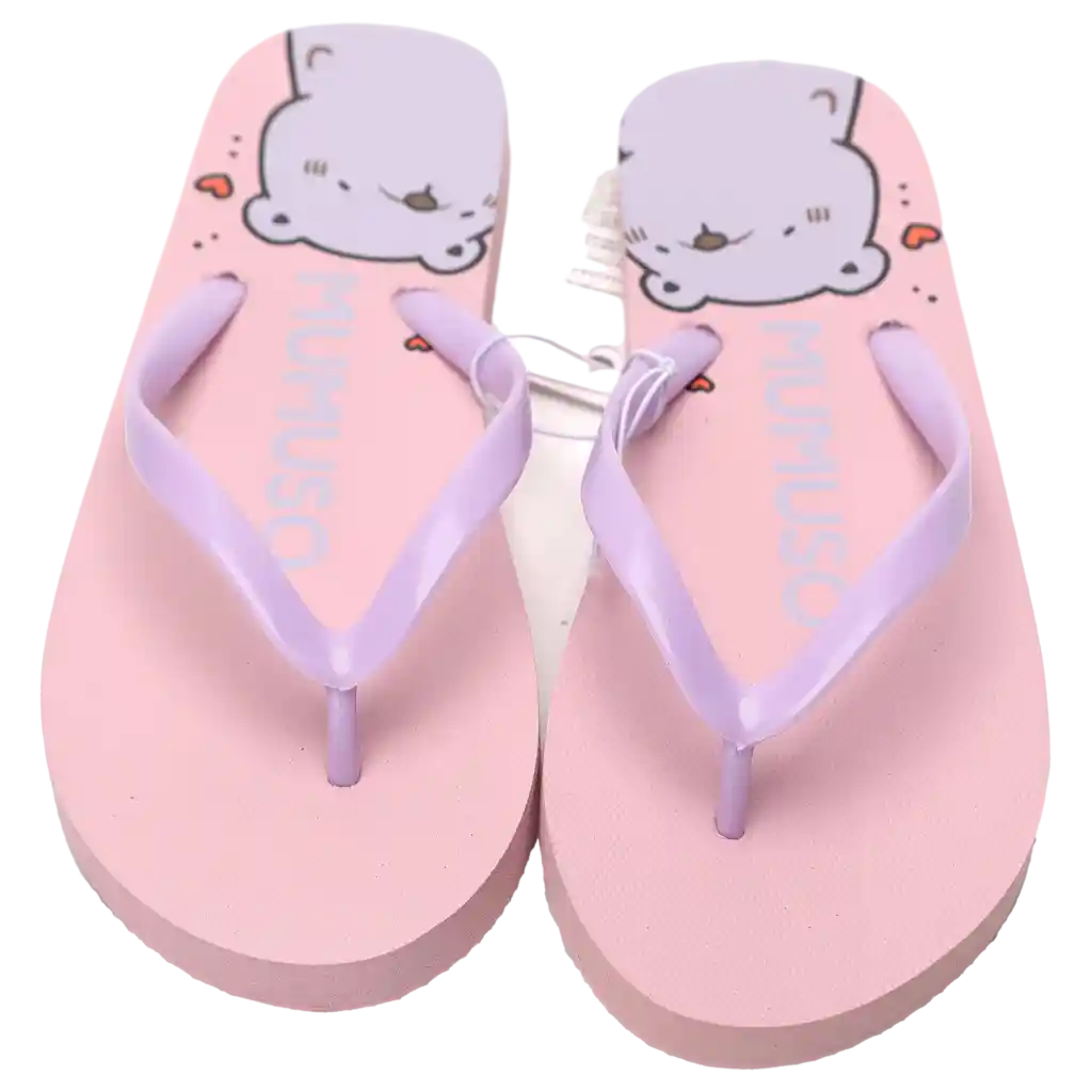 Damen Flip-Flops mit Bären-Design, Größe 40-41 (Rosa/Lila)