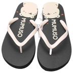 Damen Flip-Flops aus Polyethylen mit Bären-Design, Größe 40-41 (Schwarz/Rosa)