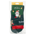 Damen Mini-Crewsocken mit Lebkuchenmann-Design (Grün)