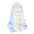 Sneakersocken Damen aus Baumwollmischung, kurz (Hellblau/Creme)
